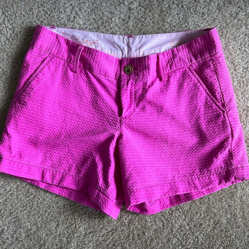 Lilly Pulitzer Shorts Deep Pink Size 6